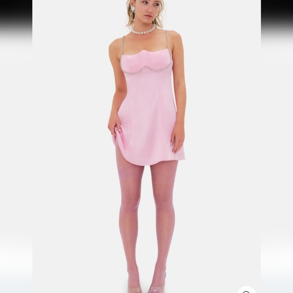 For Love And Lemons Other - For Love And Lemons Pink Satin Mini Dress Size M new with tags